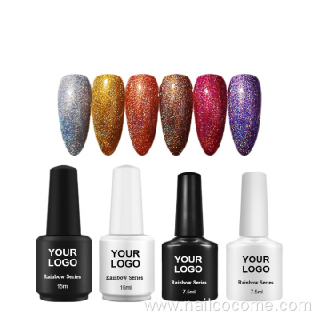 CCO high quality Wholesale OEM 22 colors Rainbow series UV Gel Nail Polish Bulk Nail Art